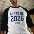Class Of 2026 Senior Graduation High School College Grad Baseball Raglan Shirt