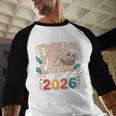 Class Of 2026 Senior Twelve Years Later Sloth Graduation Baseball Raglan Shirt