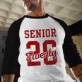 Class Of 2026 Senior 2026 Senior Twenty 26 Graduation Men Baseball Raglan Shirt