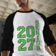 Class Of 2027 Senior 27 High School Graduation Senior 2027 Baseball Raglan Shirt