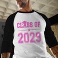 Class Of 2029 Pink Girls Shirt Graduation Baseball Raglan Shirt