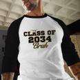 Class Of 2034 Senior 2034 Graduation Bruh Baseball Raglan Shirt