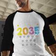 Class Of 2035 Grow With Me Checklist Graduation Baseball Raglan Shirt