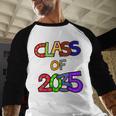 Class Of 2035 Grow With Me Kindergarten Graduation Baseball Raglan Shirt