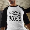 Class Of 2035 Senior Retro 2035 Grad Graduate Graduation Baseball Raglan Shirt