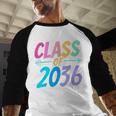 Class Of 2036 First Day Kindergarten Grow With Me Graduation Baseball Raglan Shirt