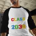 Class Of 2038 First Day Of School & Graduation 2038 Baseball Raglan Shirt