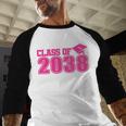 Class Of 2038 Pink Girls Growing Up School Memory Graduation Baseball Raglan Shirt