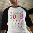 Class Of 2038 Senior Class 2038 Idea Graduation Grow With Me Baseball Raglan Shirt