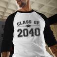Class Of 2040 Grow With Me Graduation First Day Of School Baseball Raglan Shirt