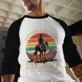 Classic Western Nostalgia Cowboy Sunset Baseball Raglan Shirt