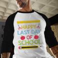 Cool Stylish Happy Last Day Of School Shirt Graduation Baseball Raglan Shirt