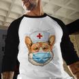 Corgi Dog Nurse RN Nursing School Graduation Baseball Raglan Shirt