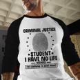 Criminal Justice School Degree Graduation Day Student Baseball Raglan Shirt