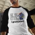 Cute Graduation Cat Masters High School T-Shirt For Men Women Kids Baseball Raglan Shirt