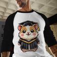 Cute Hamster Graduation Baseball Raglan Shirt