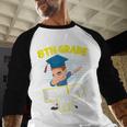 Dabbing Graduation Boy 8th Grade Class Of 2021 Baseball Raglan Shirt