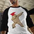 Dabbing Sloth School GraduationShirt For Kids Baseball Raglan Shirt