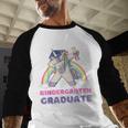 Dabbing Unicorn Kindergarten Graduation Dab Dance Girl Baseball Raglan Shirt