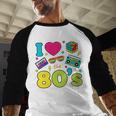 Dad I Love The 80's Retro 80s Nostalgia For Dad Baseball Raglan Shirt Dad I Love The 80's Retro 80s Nostalgia For Dad Baseball Raglan Shirt