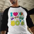 Dad I Love The 80's Retro 80s Nostalgia For Dad Premium Tri-Blend Baseball Raglan Shirt