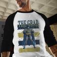 DC Comics Graduation Batman The Grad Power Stance Baseball Raglan Shirt