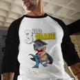 Dinosaur Graduation Cap Gown 3rd Grade Graduate Nailed It Baseball Raglan Shirt