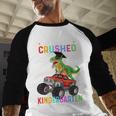 I Easily Crushed Kindergarten Graduation 2022 Truck Dinosaur Baseball Raglan Shirt