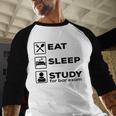 Eat Sleep Study For Bar Exam Lawyer Graduation Baseball Raglan Shirt