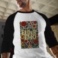 Elder Emo Floral Gothic Vintage Nostalgia Premium Tri-Blend Baseball Raglan Shirt