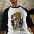 Elder Emo Skeleton Beanie Nostalgia Scene Aesthetic Baseball Raglan Shirt