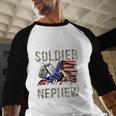 My Favorite Soldier Calls Me Nephew Army Graduation Nephew Baseball Raglan Shirt