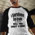 Fifth 5th Grade Graduation Shirt Child Graduate Education Baseball Raglan Shirt