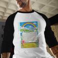 Frutiger Aero Aesthetic Rainbow Glitch Art Baseball Raglan Shirt Frutiger Aero Aesthetic Rainbow Glitch Art Baseball Raglan Shirt