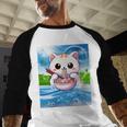 Frutiger Aero Aesthetic Tech Kawaii Ramen Cat Fishes Baseball Raglan Shirt Frutiger Aero Aesthetic Tech Kawaii Ramen Cat Fishes Baseball Raglan Shirt