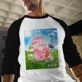 Frutiger Aero Aesthetic Tech Kawaii Strawberry Milk Fishes Baseball Raglan Shirt