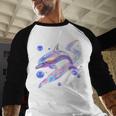 Frutiger Aero Y2K Chrome Dolphin Baseball Raglan Shirt