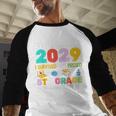 Future Class Of 2029 I Survived Passed 5th Grade Graduation Baseball Raglan Shirt