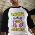Gamer Girl Graduate Shirt Girls Kids Gamer Graduation Baseball Raglan Shirt