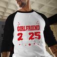Girlfriend Of a 2025 Graduate Prom Graduation 25 VolleyBall Baseball Raglan Shirt