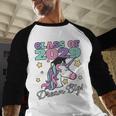 Girls Class Of 2029 Magical Unicorn Graduation Cap Baseball Raglan Shirt