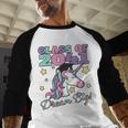 Girls Class Of 2041 Magical Unicorn Graduation Cap Baseball Raglan Shirt