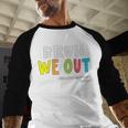 Goodbye Kindergarten Hello 1st Grade Kindergarten Graduation Baseball Raglan Shirt