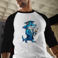 Grad Class Of 2025 Boys Shark Graduation Graduated Baseball Raglan Shirt
