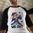 We Out Graduate Dabbing Anime Girl Grad Graduation Baseball Raglan Shirt