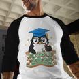 Graduate Penguin Class Of 2025 Kids Graduation Baseball Raglan Shirt