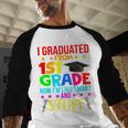 I Graduated From 1st Grade Graduation Matching Student Baseball Raglan Shirt