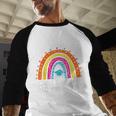 I Graduated Can I Go Back To Bed Now Graduation Hat Rainbow Baseball Raglan Shirt