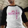 Graduation Class Of 2026 Senior 2026 Pink Bow Coquette Baseball Raglan Shirt