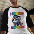 Graduation I Crushed 2nd Grade Unicorn Girls Grad Magical Baseball Raglan Shirt